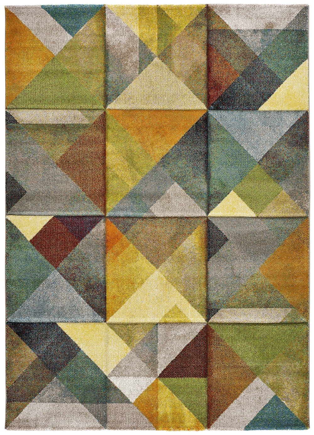 Tapis géométrique multicolore