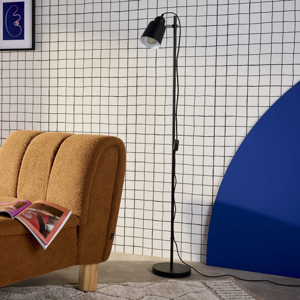 Lampadaire intérieur métal noir h145cm — vue 4