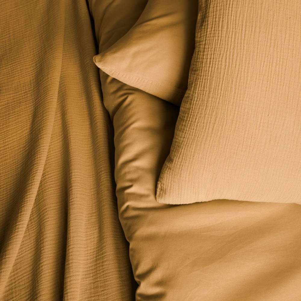 Parure de lit gaze de coton miel 2 places 240 x 220 cm — vue 4