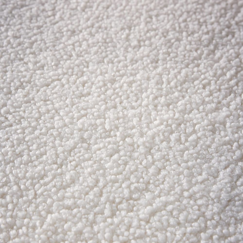 Chauffeuse convertible bouclette piétement bois 1 place crème