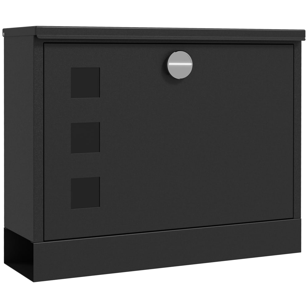 Boîte aux lettres extérieure verrouillable en métal gris anthracite