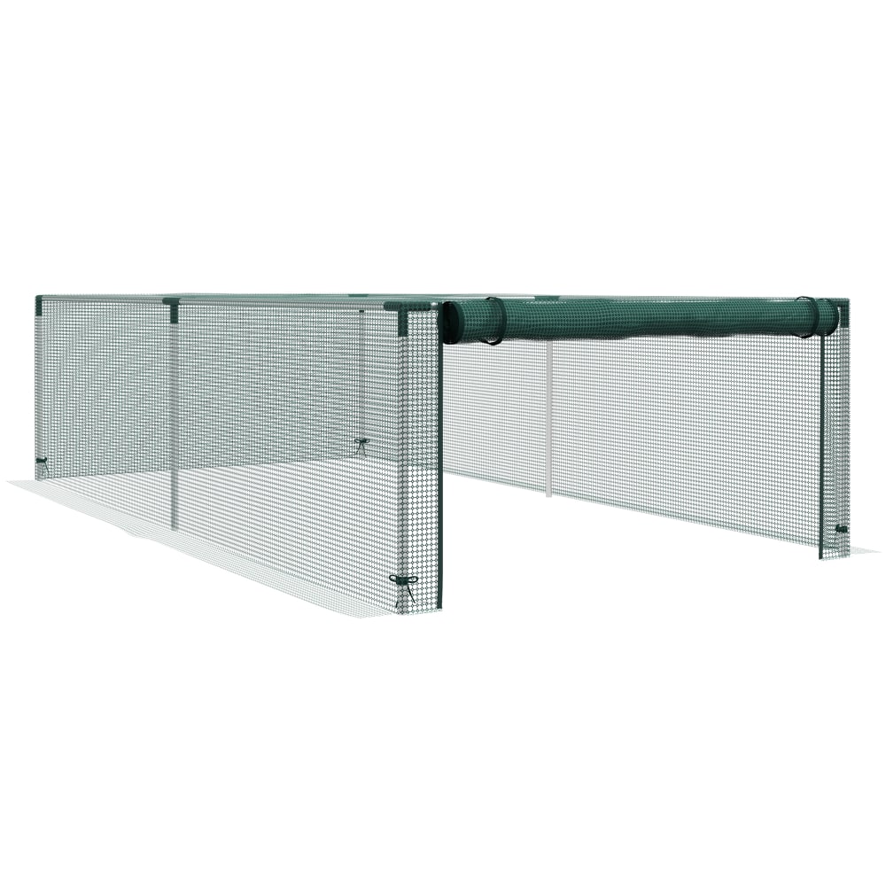 Serre de jardin porte zippée enroulable hdpe