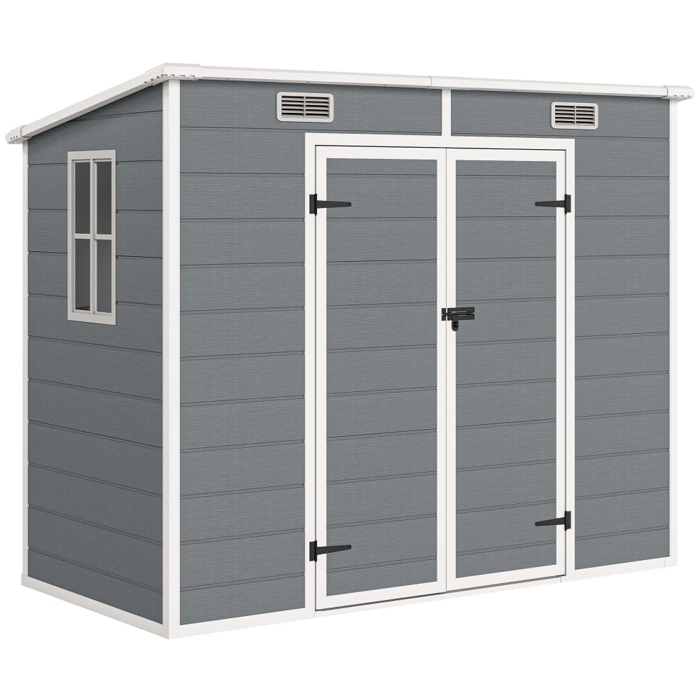 Abri de jardin 254 m² avec fondation aluminium et pp gris