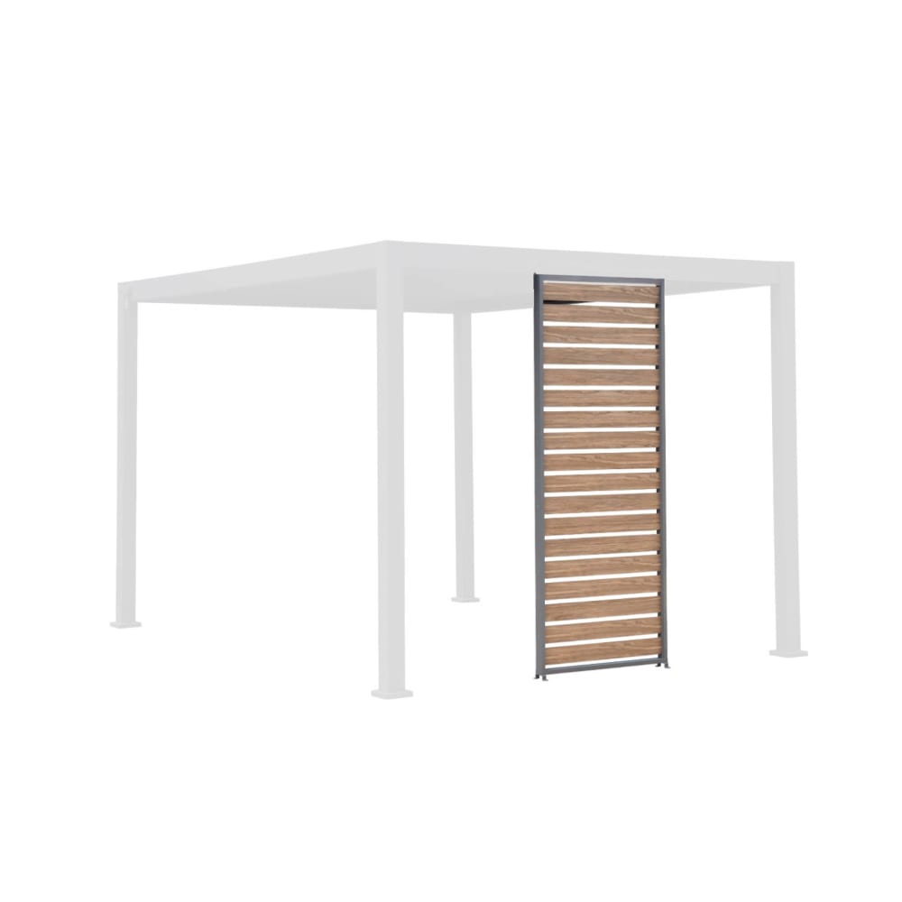 Persienne 100 cm pour pergola aluminium effet bois anthracite