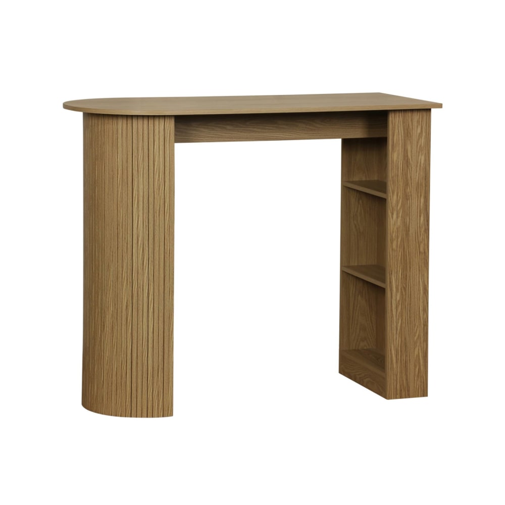 Table haute de cuisine 3 étagères décor bois naturel