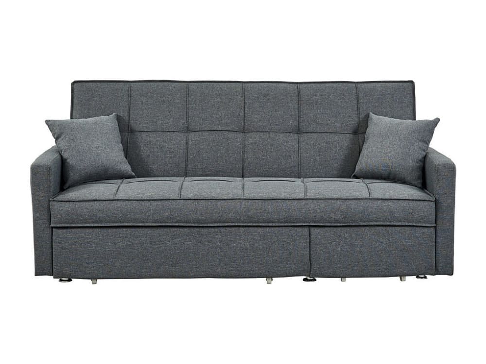 Canapé convertible polyester 3 places gris}
