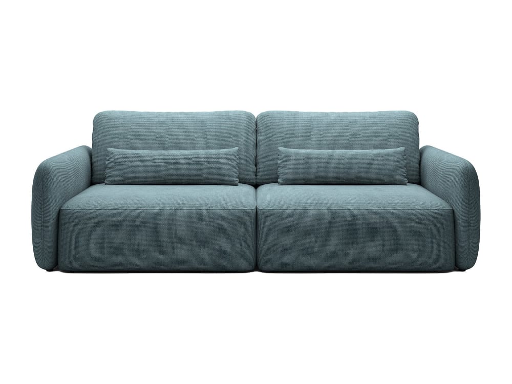 Canapé convertible polyester 3 places bleu} Canapé convertible polyester 3 places bleu}