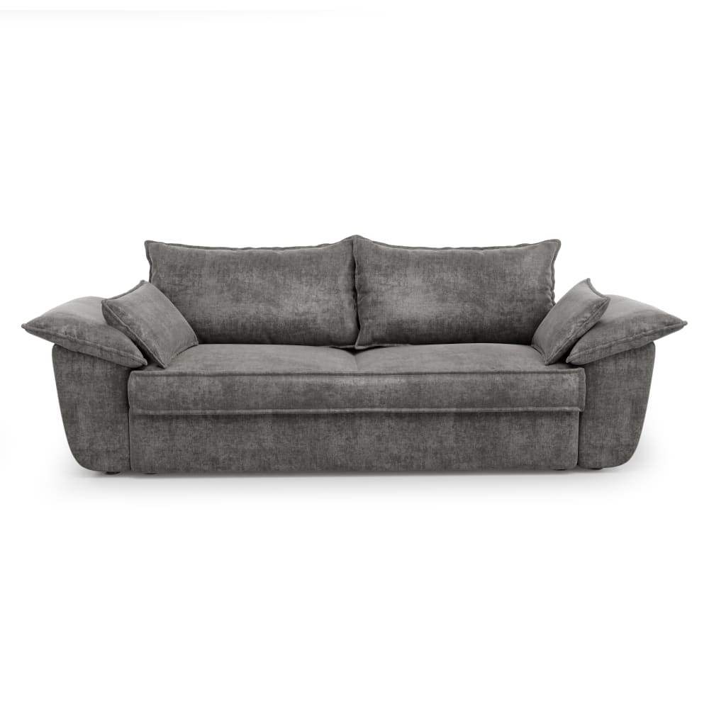 Canapé 3 places en  velours gris graphite