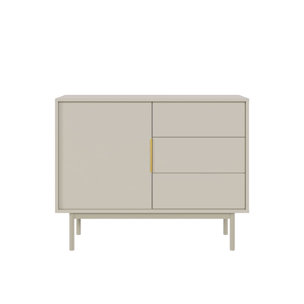 Buffet  cachemire 1 porte 3 tiroirs 104cm