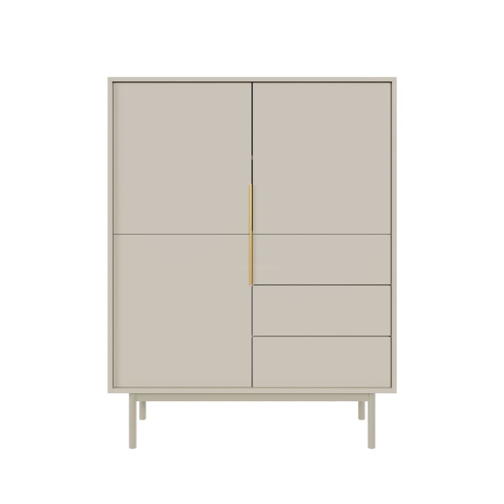 Buffet cachemire 3 portes 3 tiroirs 104cm