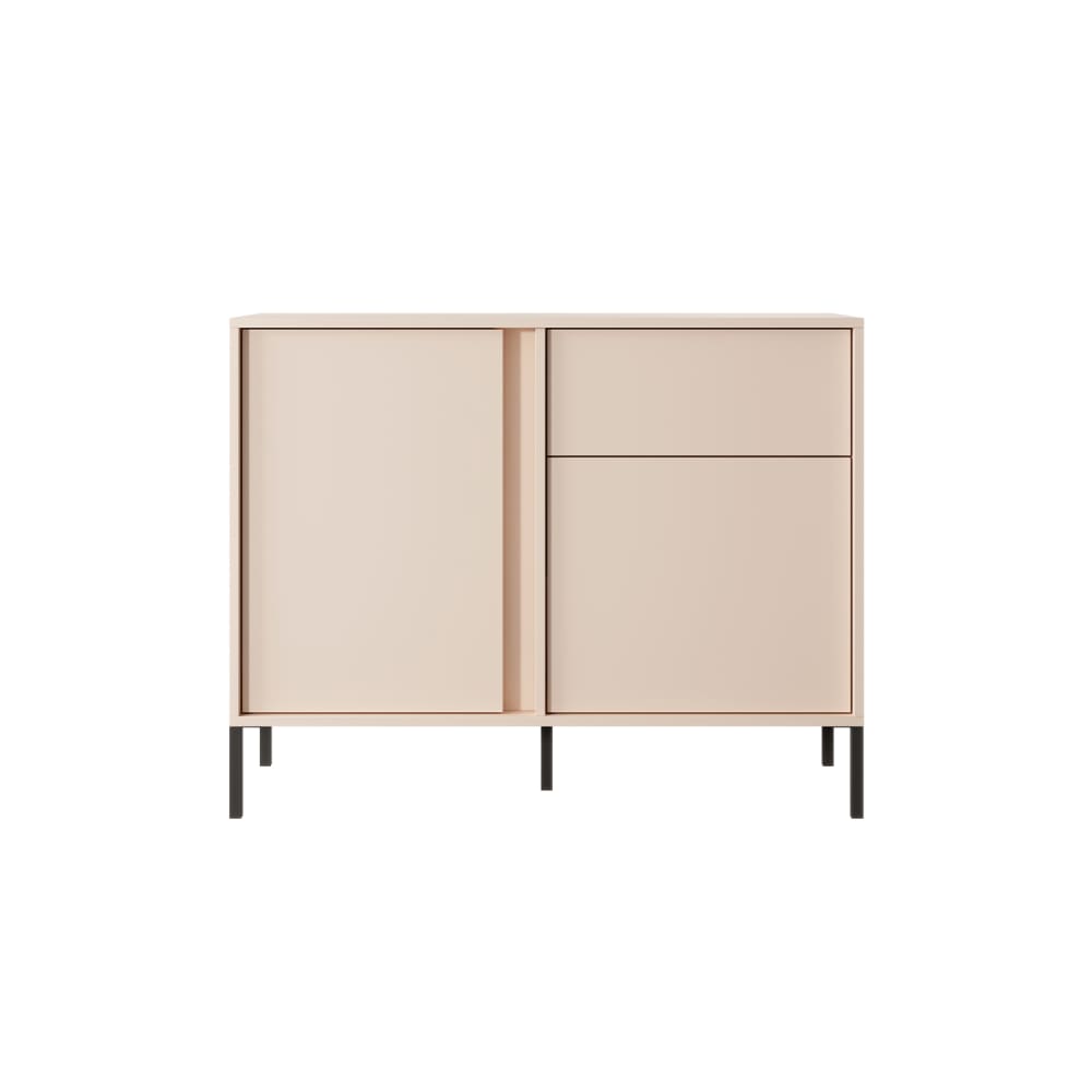 Buffet  beige 2 portes 1 tiroir 104cm