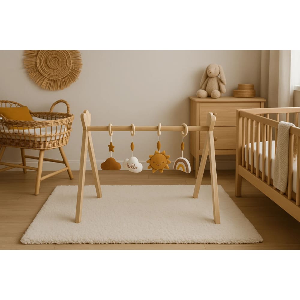 Arche d'éveil bois avec 4 jouets (Sauthon) - Image 2