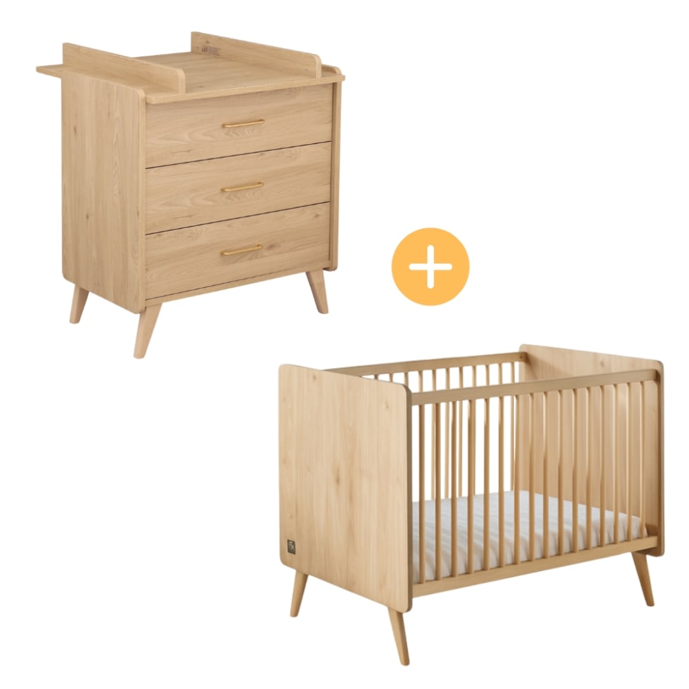 Chambre bébé complète, Lit 120x60 et Commode