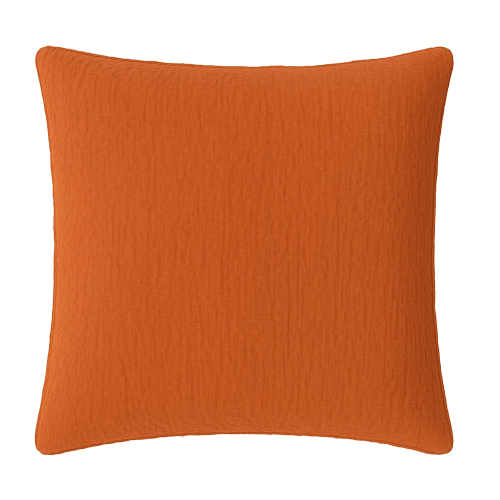 Taie d'oreiller 65x65 cm Gaze de Coton Lavé Safran Minéral