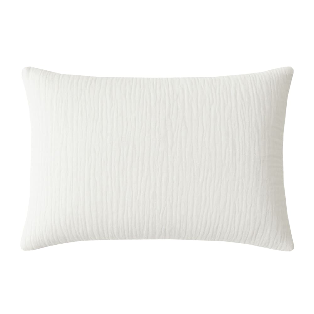 Taie d'oreiller 50x70 cm Gaze de Coton Lavé Blanc Pur