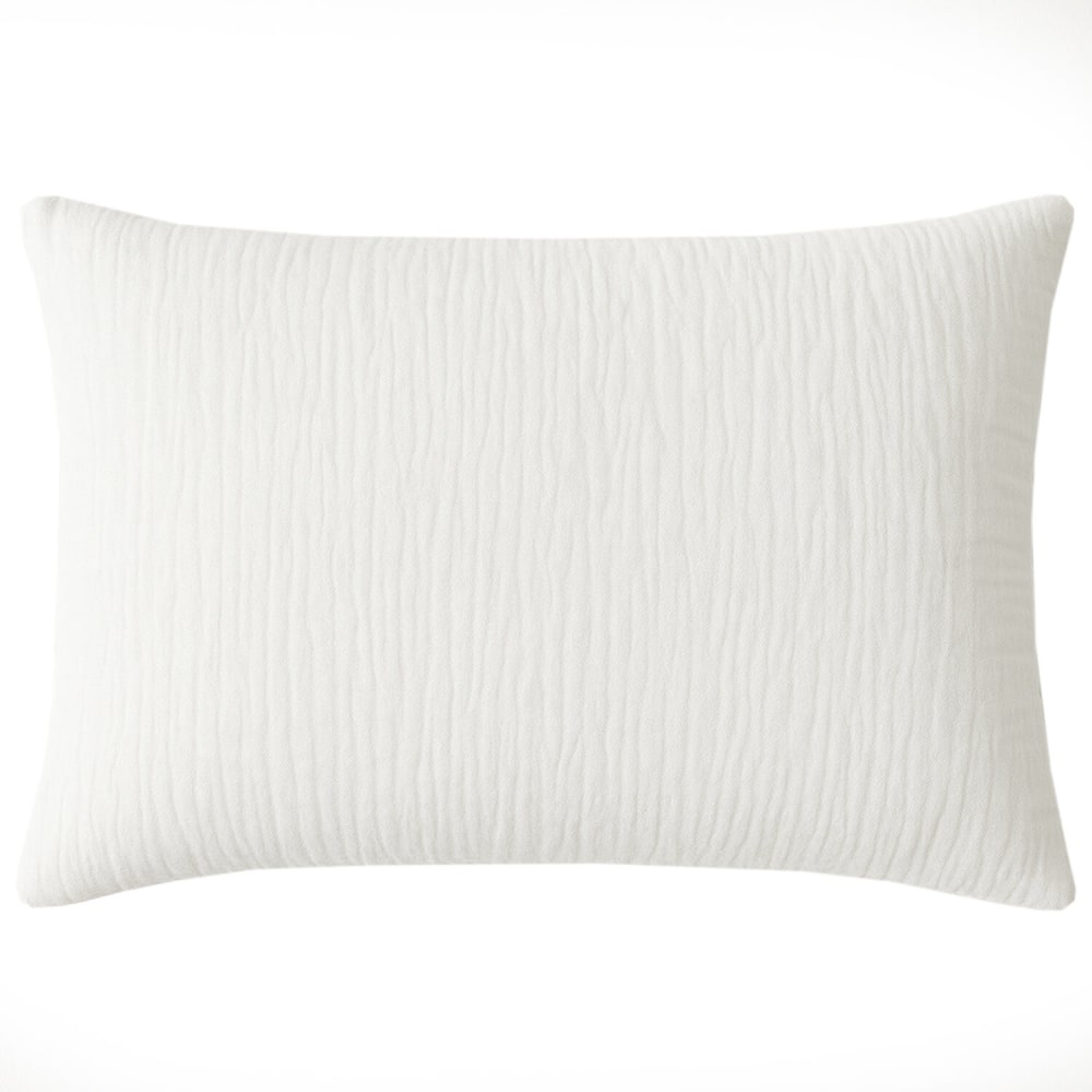 Taie d'oreiller gaze de coton blanc pur 50x70 cm