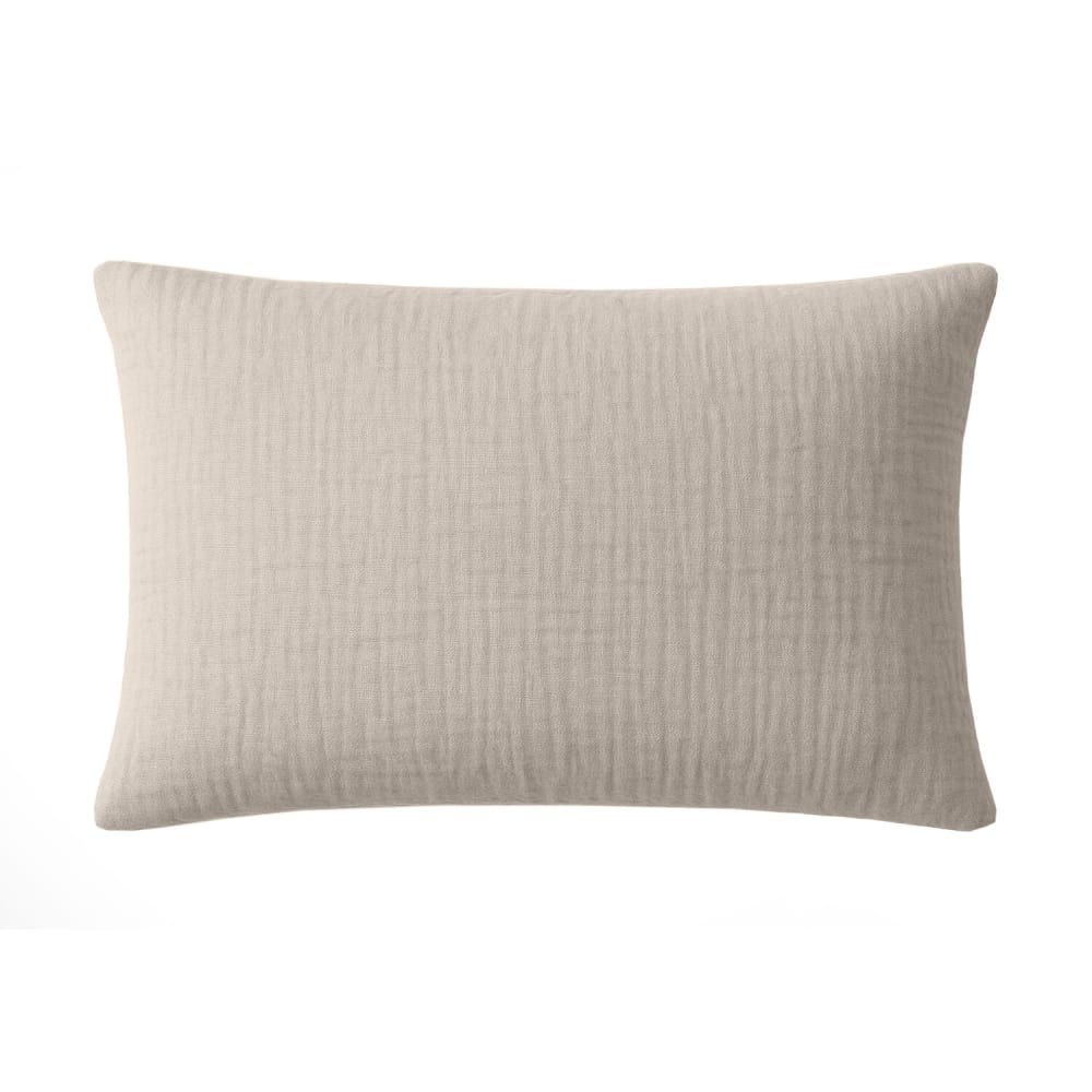 Taie d'oreiller gaze de coton ecru 50x70 cm