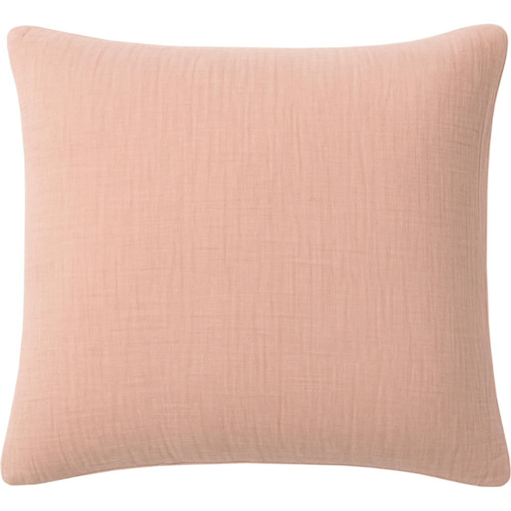 Taie d'oreiller 65x65 cm Gaze de Coton Lavé Rose Lotus