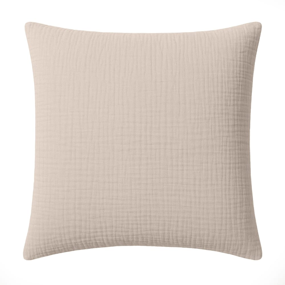 Taie d'oreiller gaze de coton ecru 65x65 cm