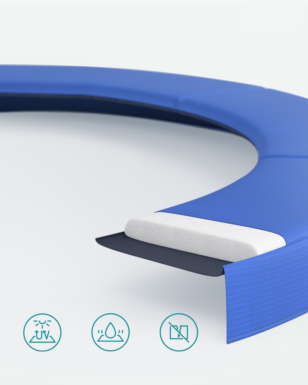 Trampoline ø 366 cm pour enfants filet de protection échelle bleu