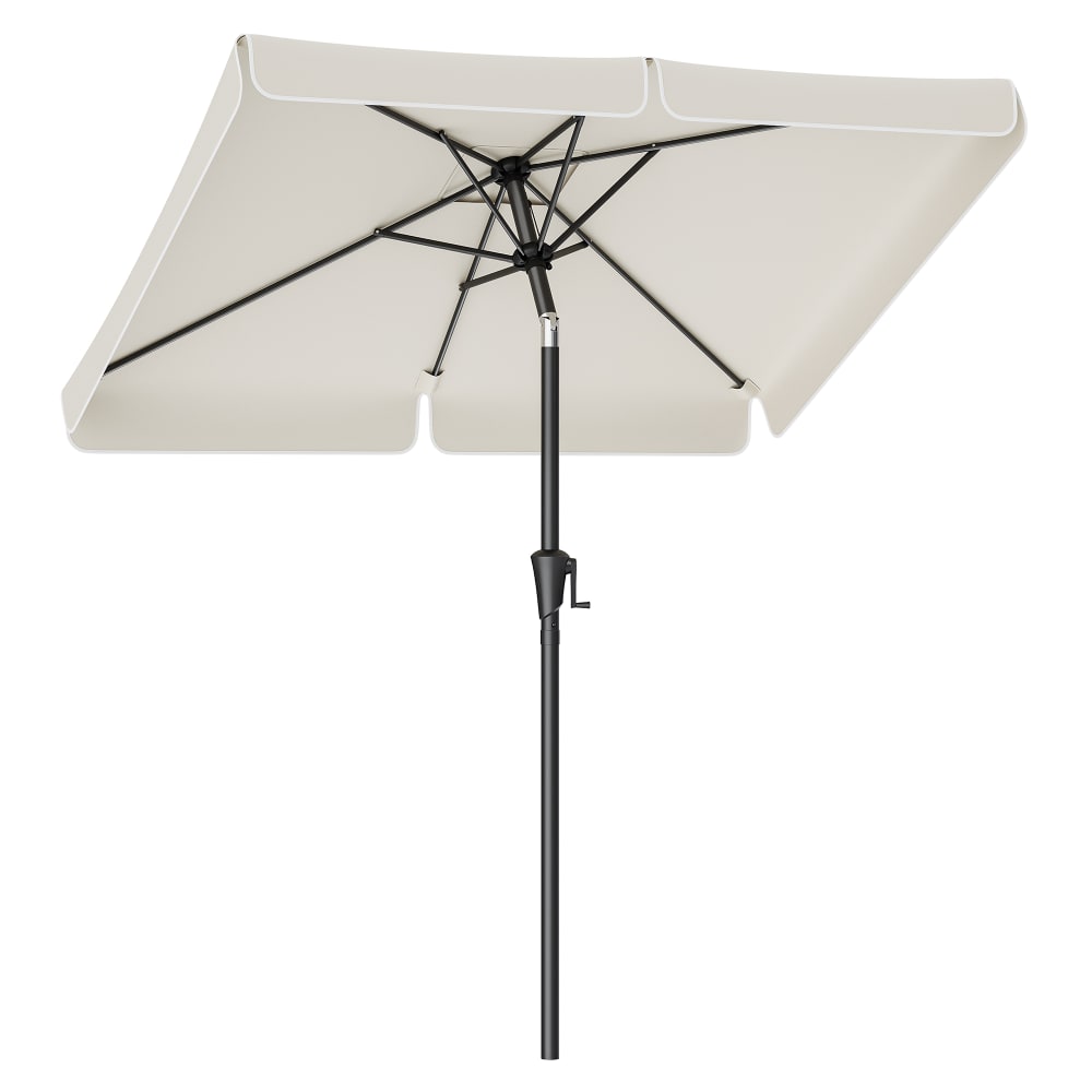 Parasol rectangulaire 200 x 150 cm upf 50+ pliable sans pied beige