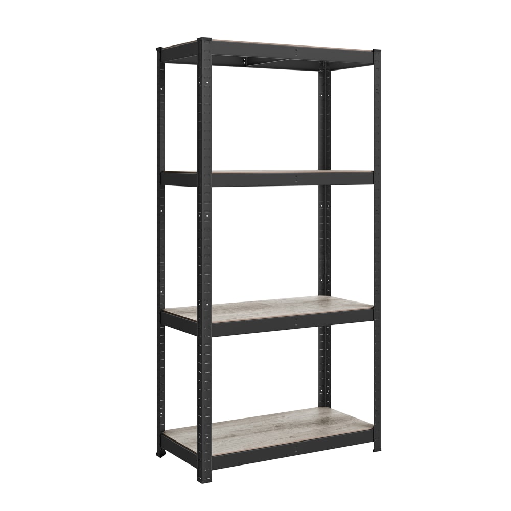 Étagère de rangement à 4 niveaux 40 x 80 x 160 cm grège et noir — Beyit
