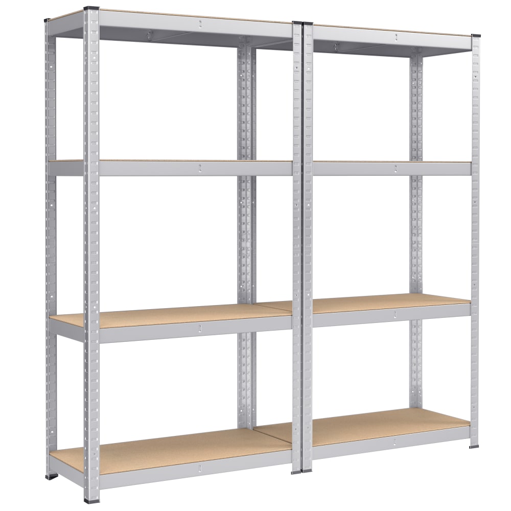 Lots de 2 rayonnages métalliques planches réglables étagères 520 kg