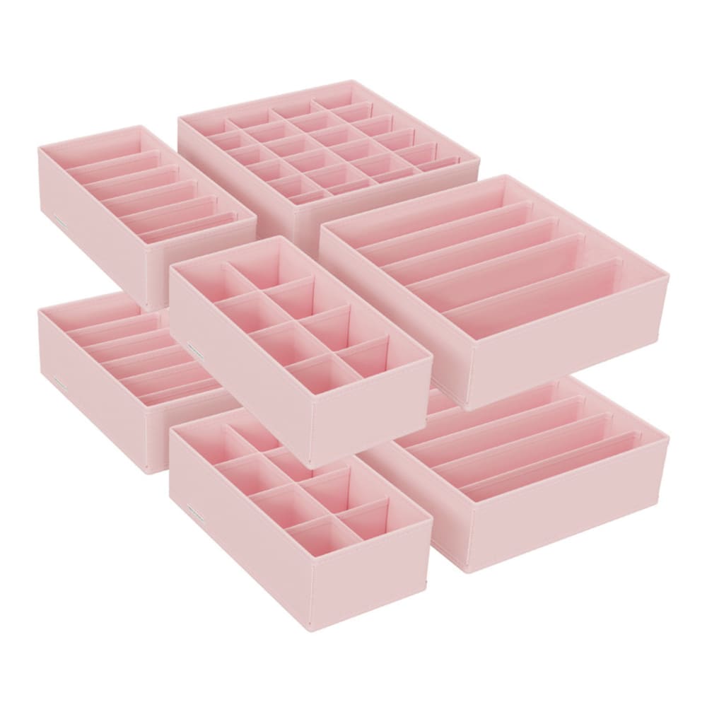 Lot de 8 séparateurs de tiroirs pliable boîtes de rangement rose Lot de 8 séparateurs de tiroirs pliable boîtes de rangement rose
