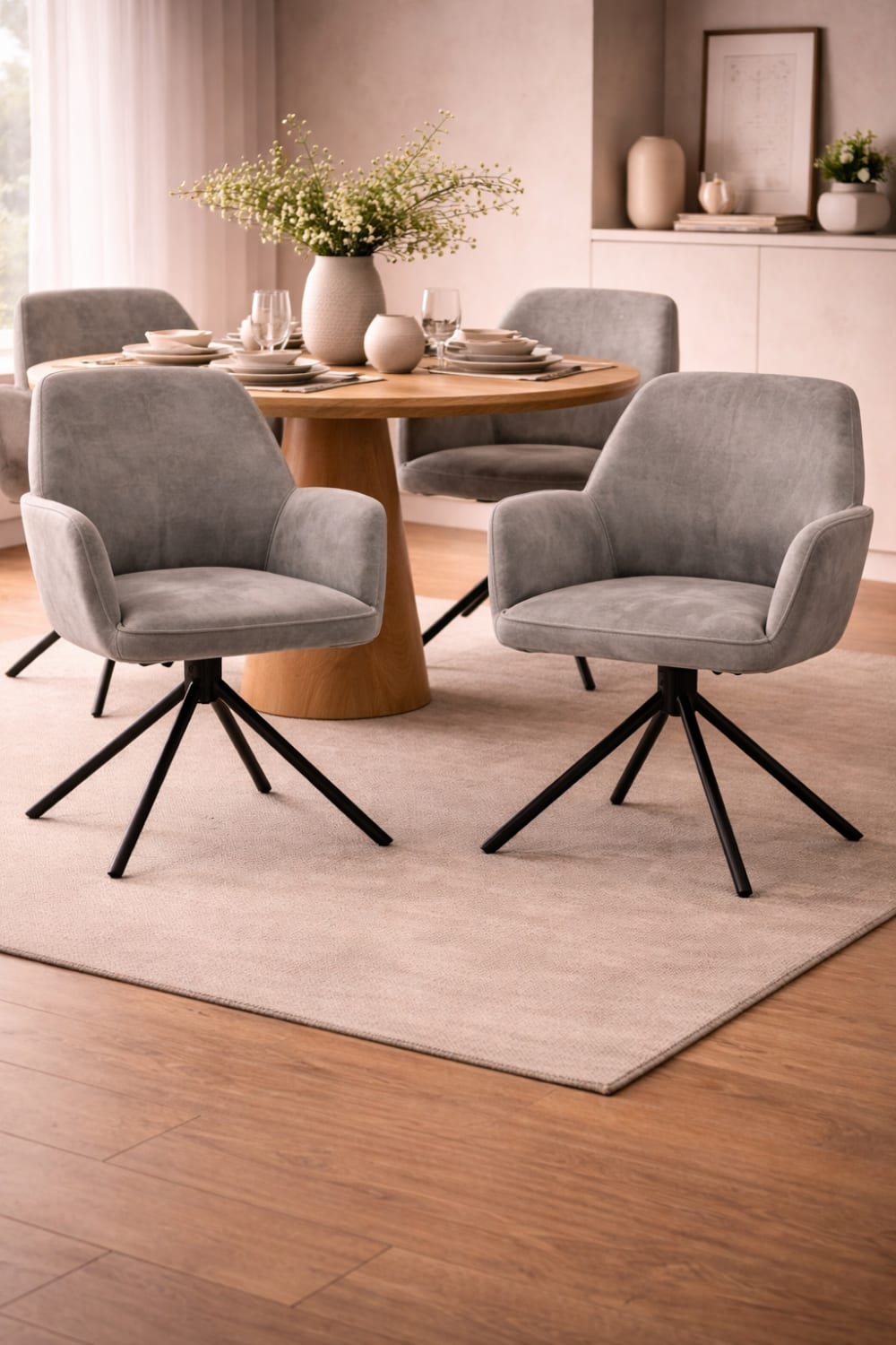 2er-Set Armlehnenstühle Noah, Grau - Maisons Du Monde