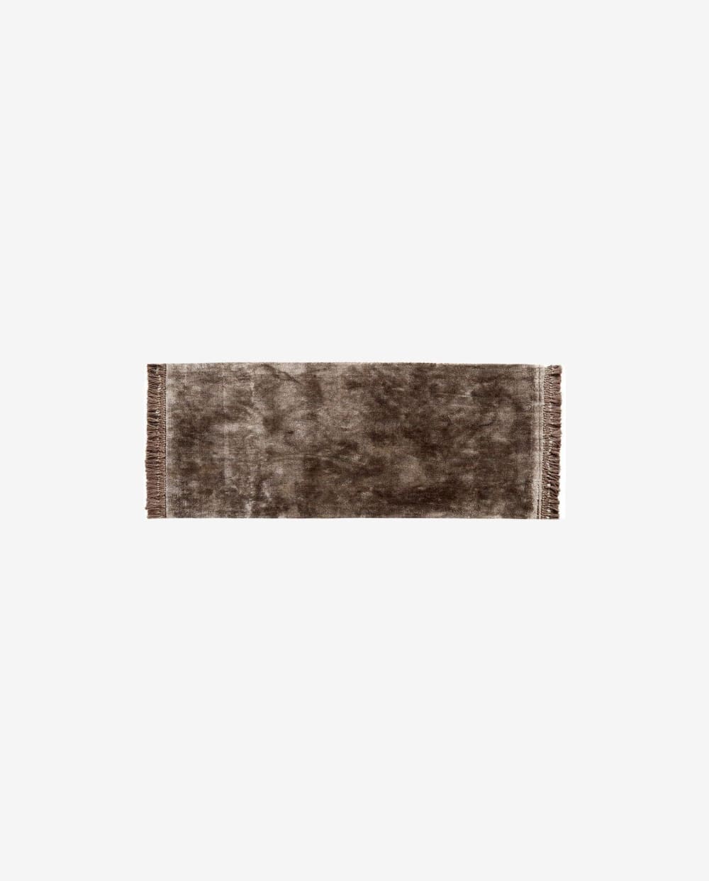 Teppich mit Fransen 200*75cm, Braun/Grau - Maisons Du Monde
