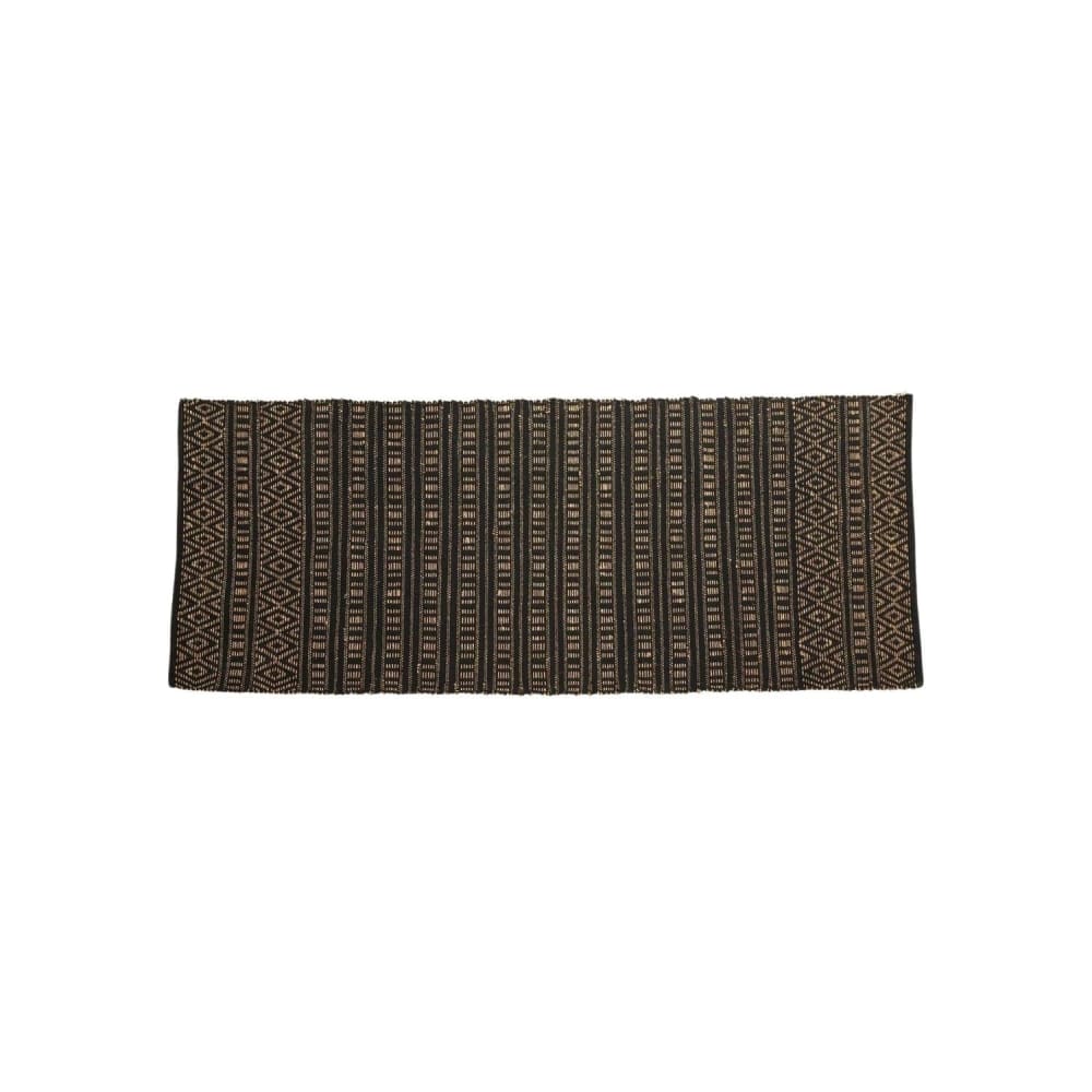 Nordal Teppich FARAH 250*100cm, Schwarz / naturfarben Braun Naturfasern