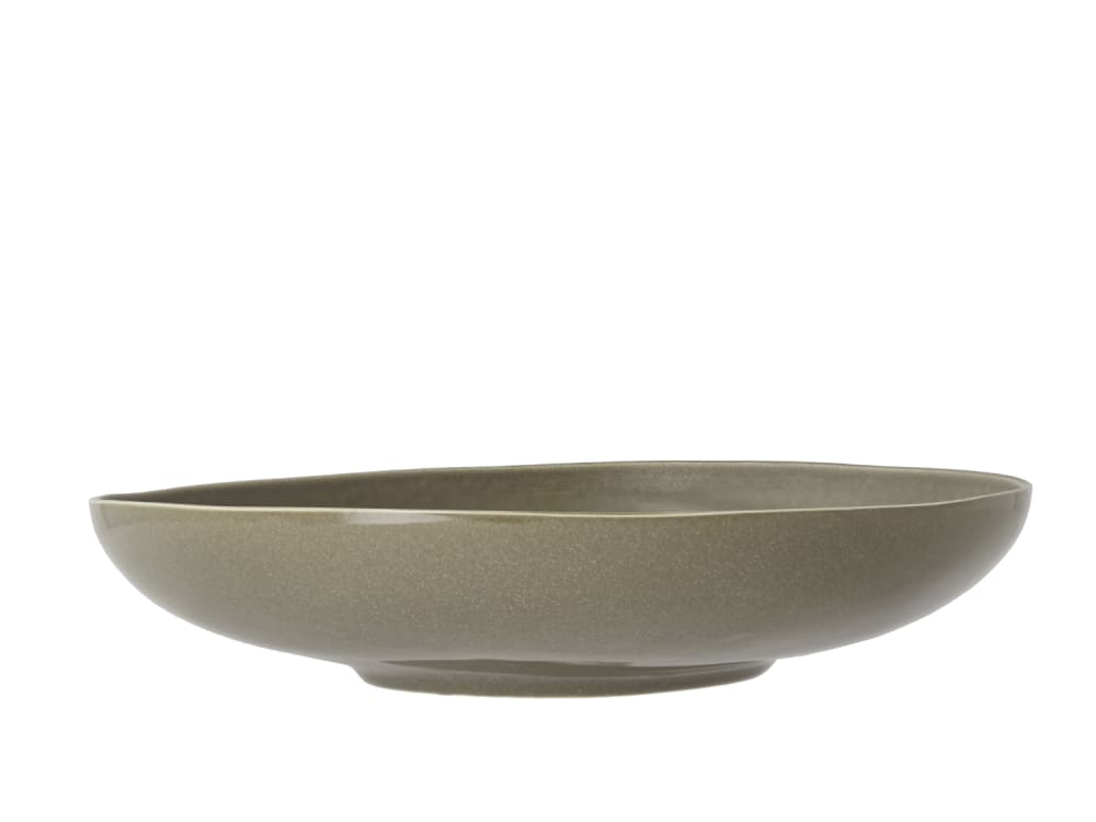 Saladier 28cm en grès marron chaud
