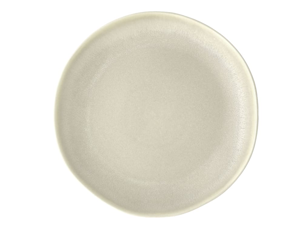 Assiette plate 27cm en grès beige doux Assiette plate 27cm en grès beige doux