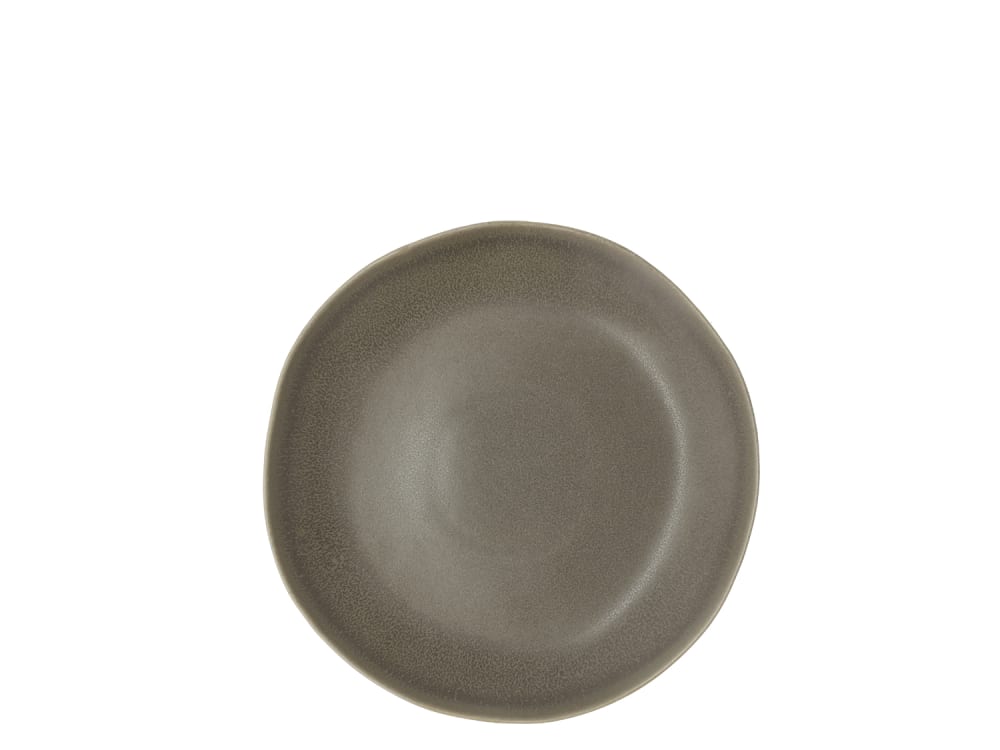 Assiette plate 33cm en grès marron chaud Assiette plate 33cm en grès marron chaud