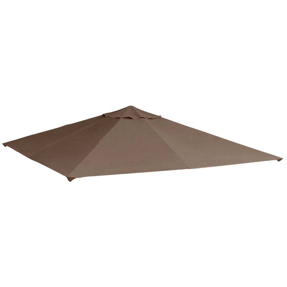 Toile de rechange pour pavillon tonnelle anti-uv tissu polyester café