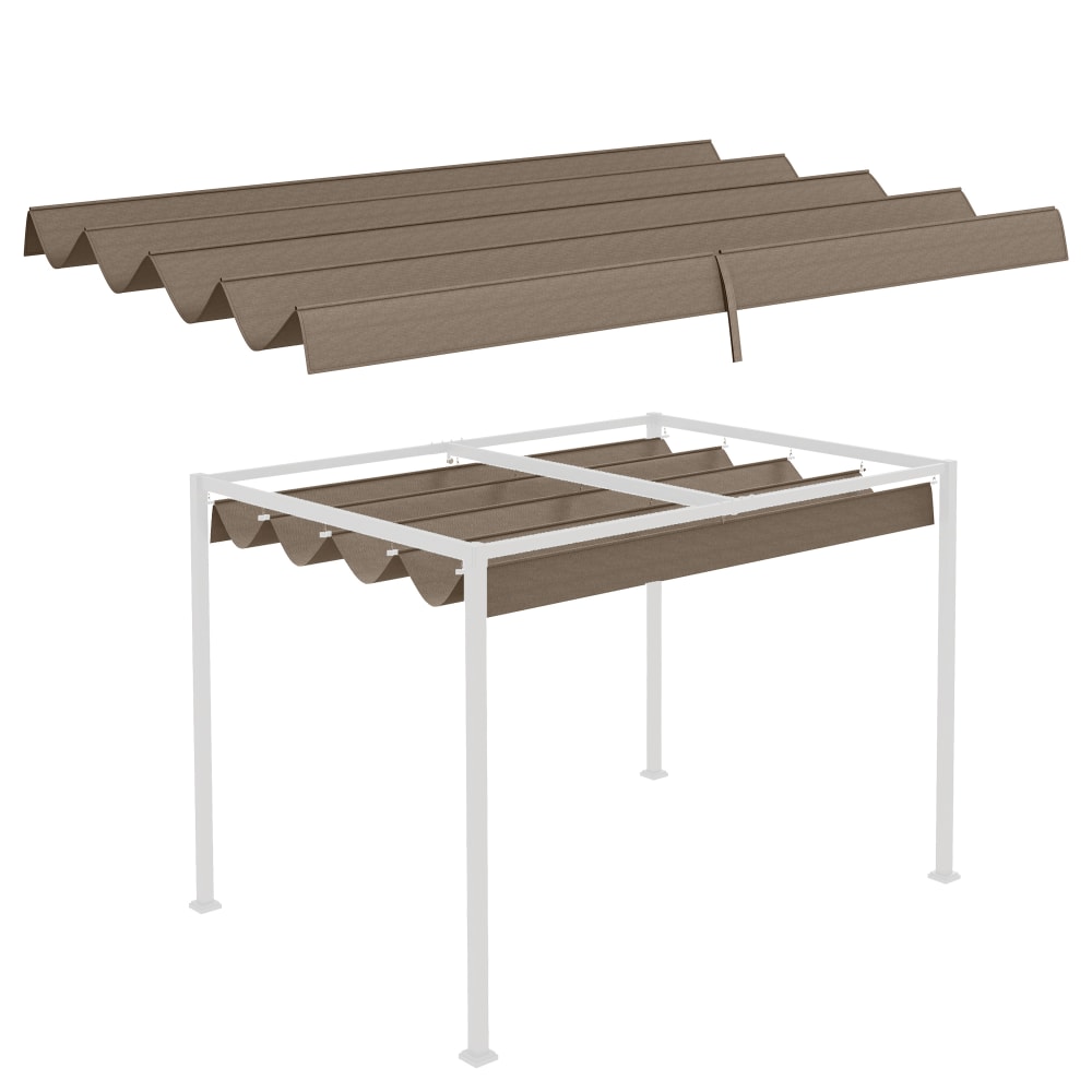 Toile de toit pour pergola protection solaire anti-uv 30+ toile café