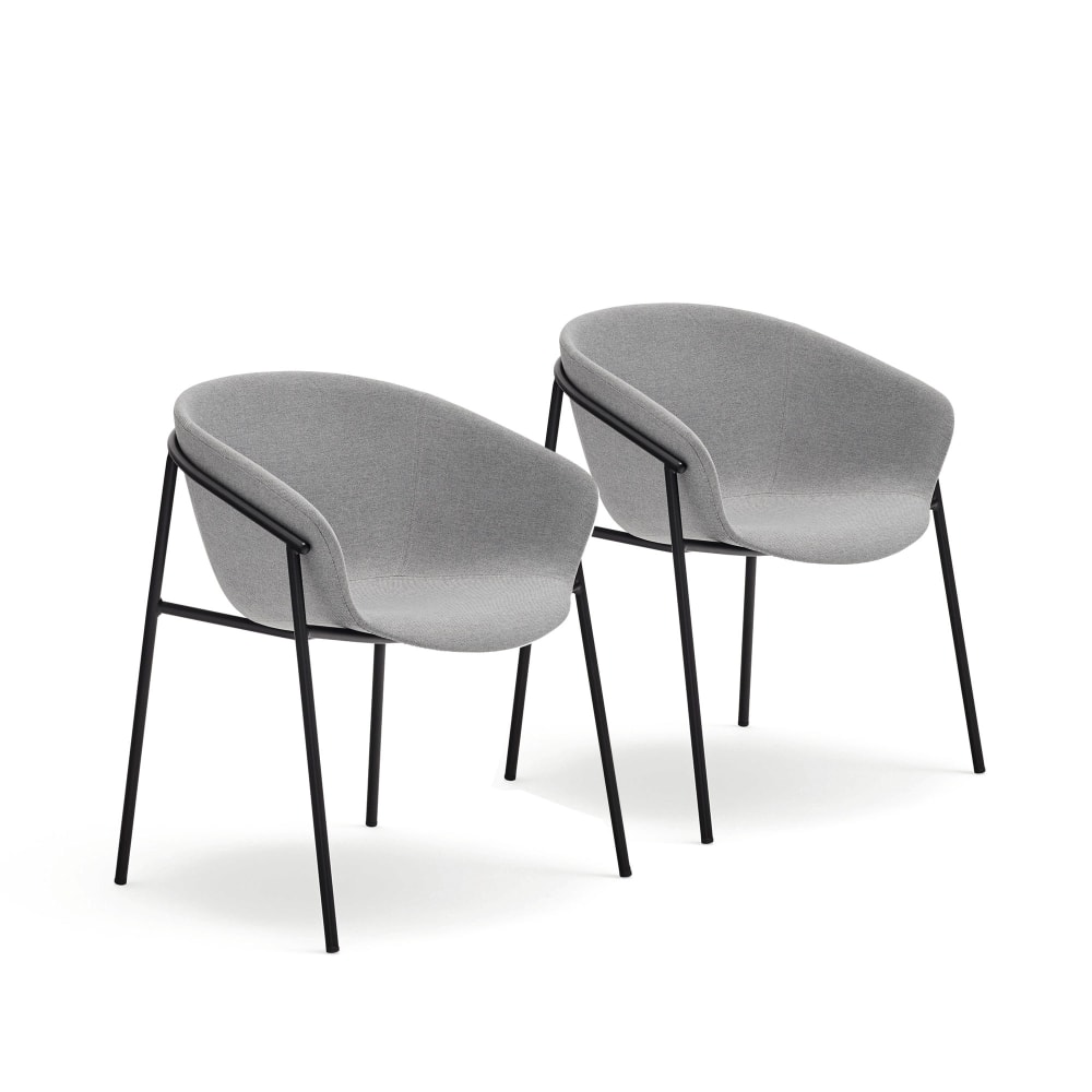 Lot de 2 chaises rembourrées - pied