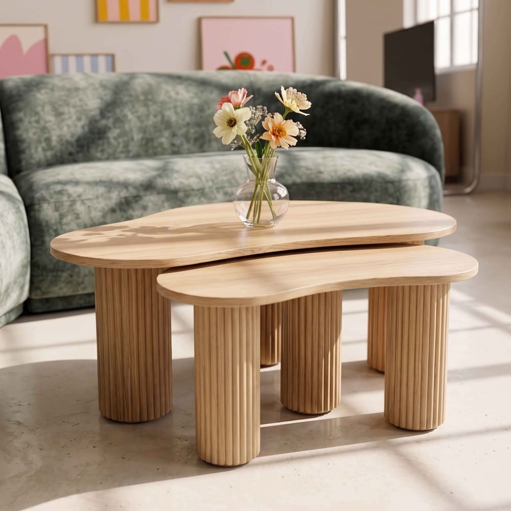 Beiger Couchtisch aus Melamin - Maisons Du Monde
