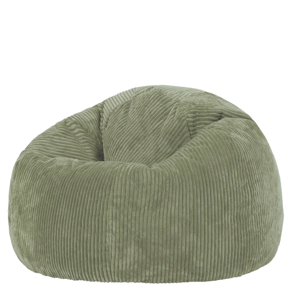 Pouf velours côtelé vert sauge — Beyit
