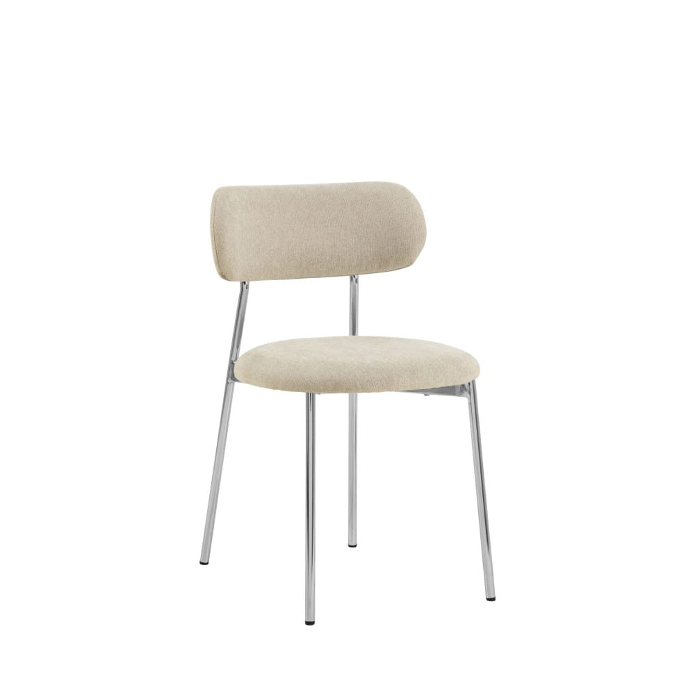 Lot de 2 chaises en tissu - chrome
