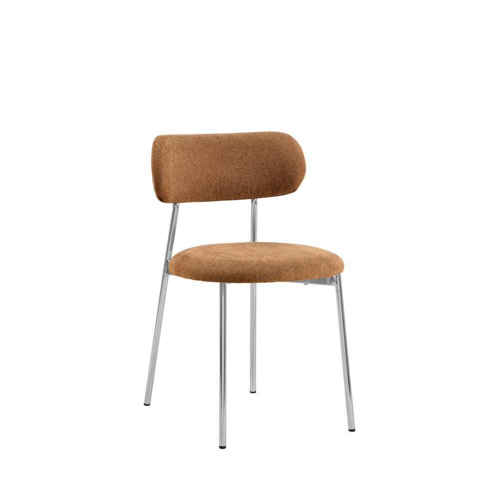 Lot de 2 chaises en tissu - chrome
