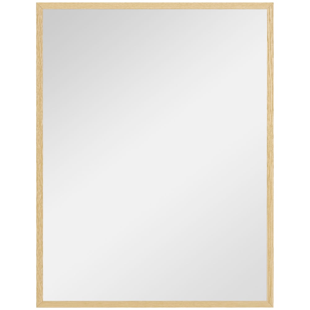 Miroir mural rectangulaire 90x70cm bois naturel