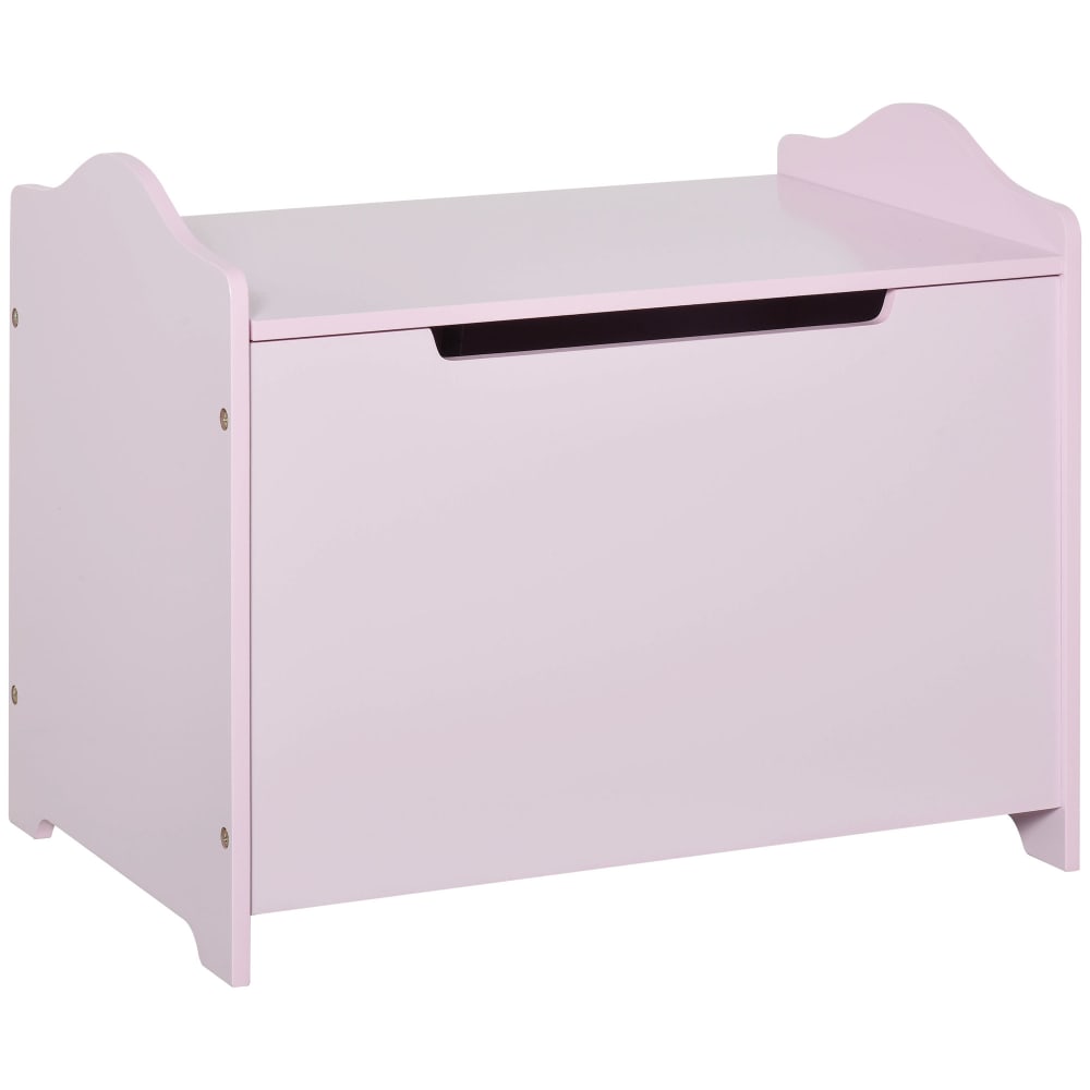 Coffre à jouets vérin pneumatique mdf rose Coffre à jouets vérin pneumatique mdf rose