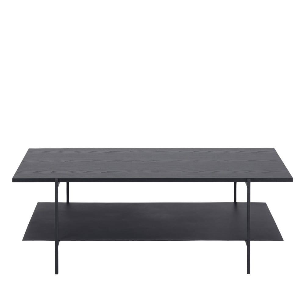 Table basse en bois et métal - Noir