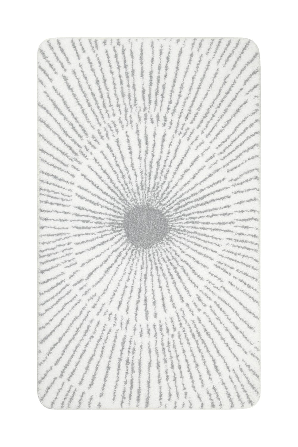 tapis de bain blanc et - gris