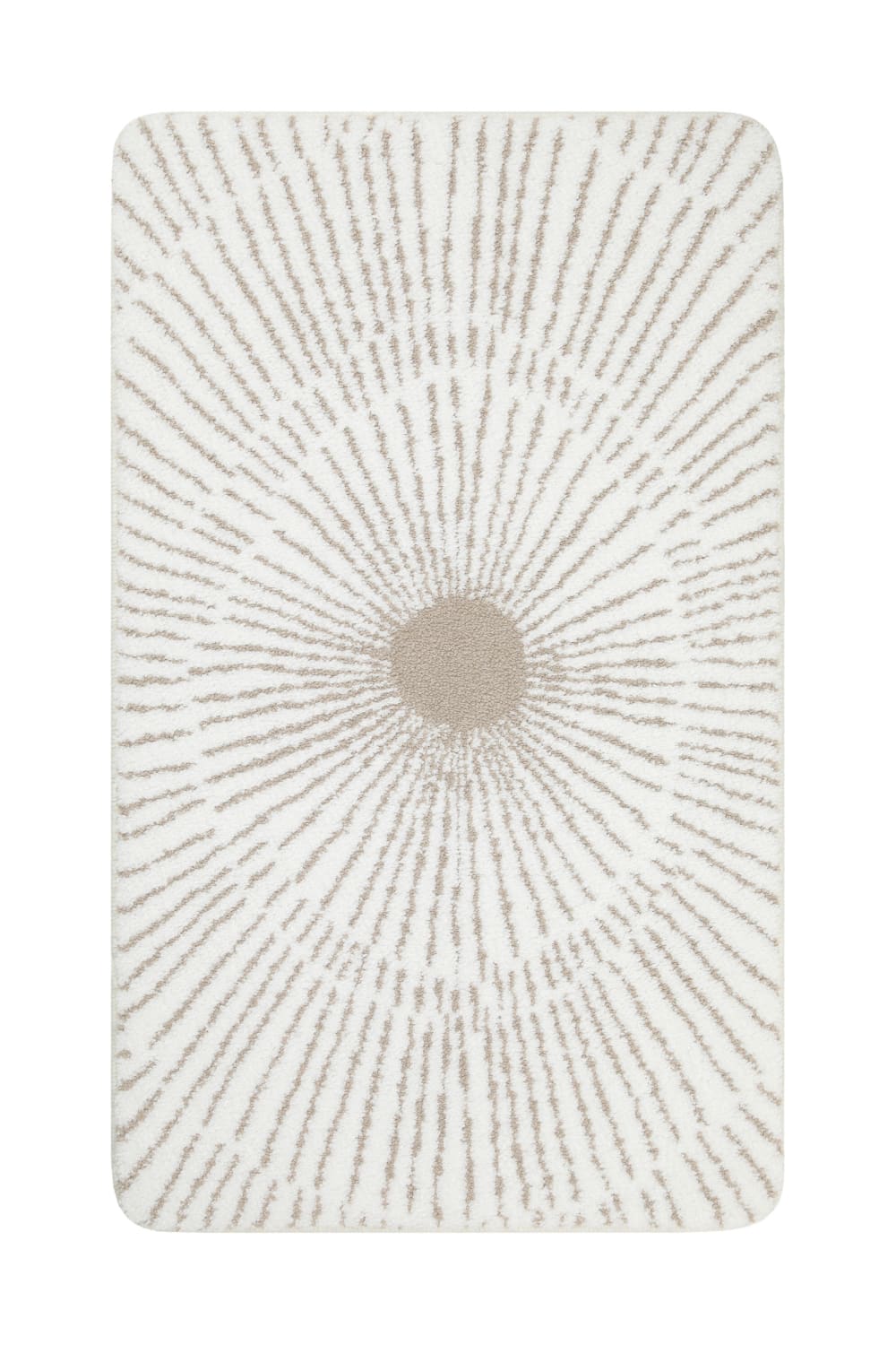 Wecon Home Basics Badteppich in Weiß und Beige 70x120 style modern Weiß Öko-Tex Zertifikat Pes - Polyester