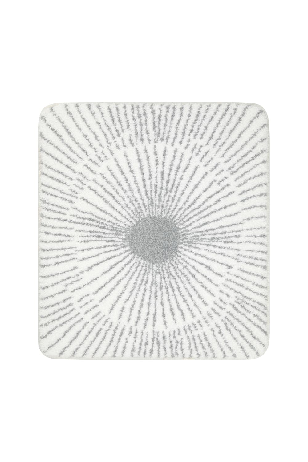Wecon Home Basics Badteppich in Weiß und Grau 55x65 style modern Weiß Öko-Tex Zertifikat Pes - Polyester
