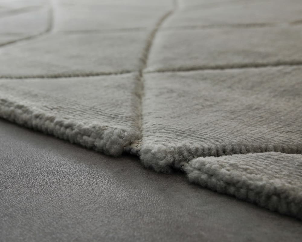 Tapis à relief effet optique gris clair 80x150 — vue 4