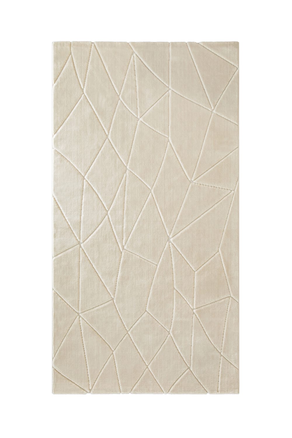 Tapis à relief effet - beige sable