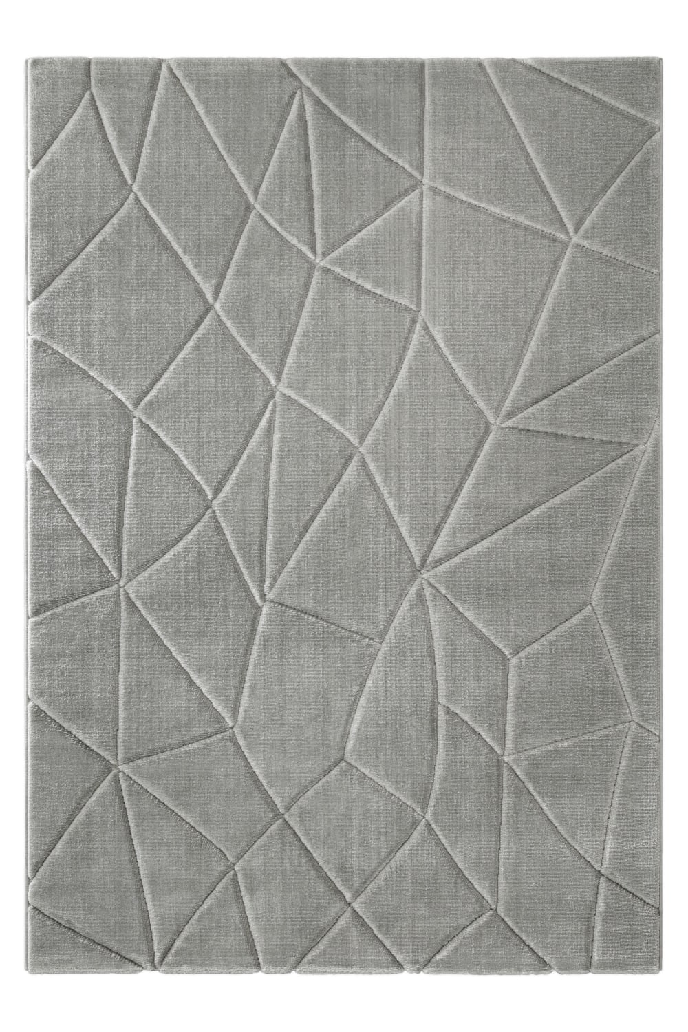 Wecon Home Reliefteppich mit optischem Effekt in Hellgrau 160x230 style modern Öko-Tex Zertifikat - Pvc - Polyvinlychlorid